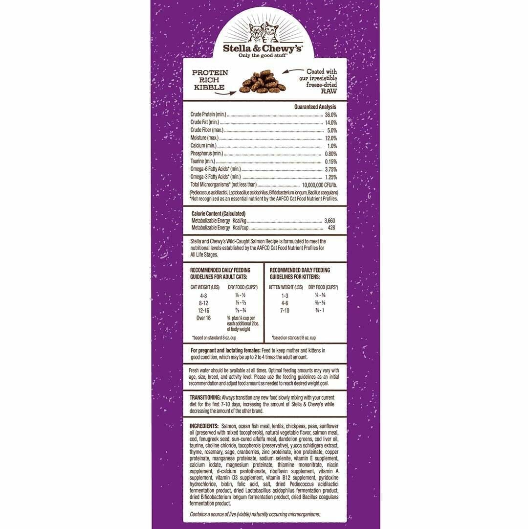 Stella & Chewy's - Raw Coated Kibble Wild-Caught Salmon Recipe (Dry Cat Food)